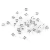 maDDma Brillenband 30 Gummischlaufen Ösen für Brillenband Brillenkette, transparent silber silberfarben|weiß