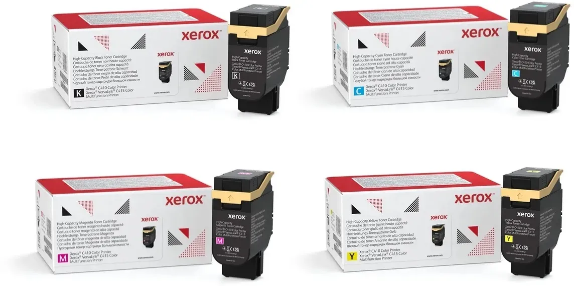 Xerox Toner-Set für C415 Cyan Magenta Yellow Schwarz Tonerset Vorteilspaket - Xerox Platin Partner