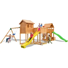 fungoo Spielturm Maxi Set Play Box 1,45 m Teak