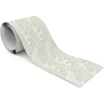 Muralo Tapetenbordüre Japanische Wellen 10 cm 300 g Beige/Grau 35001000