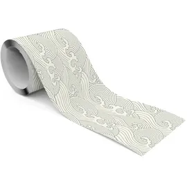 Muralo Tapetenbordüre Japanische Wellen 10 cm 300 g Beige/Grau 35001000