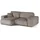 Livora Eckcouch Cord Velours 2-Sitzer Grau