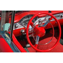 Fototapete PAPERMOON "Rotes Auto", bunt, B:3,50m L:2,60m, Vlies, Tapeten