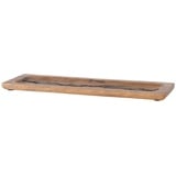 Boltze Deko-Tablett PERCHA, Braun - Mangoholz - 38 x 12 x 2 cm