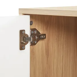 Beliani Sideboard 119 x 84 x 35 cm Braun / Weiß