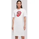 F4NT4STIC Shirtkleid The Rolling Stones Zunge Weiß XXL