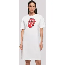 F4NT4STIC Shirtkleid The Rolling Stones Zunge Weiß XXL
