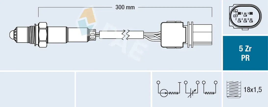 FAE Lambdasonde 75059 für STEYR Fiat JEEP Peugeot BMW Citroën/Peugeot MINI DS