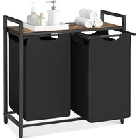 VASAGLE Wäschekorb schwarz, BLH201B01