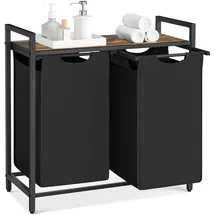 VASAGLE Wäschekorb schwarz, BLH201B01