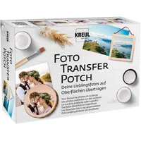 Kreul Foto Transfer Potch Set mit Überzugslack Pinsel und Rakel
