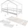 roba Hausbett 90 x 200 cm Holz massiv weiß