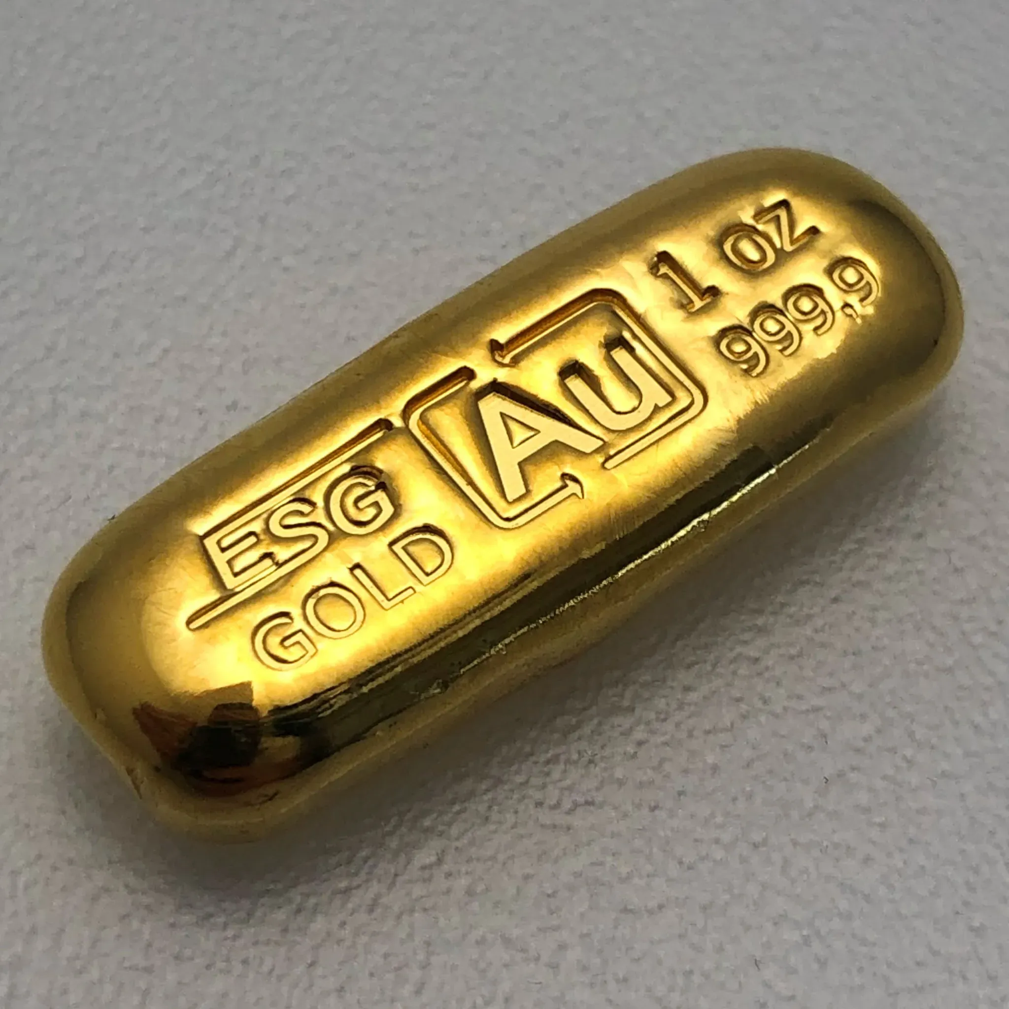 Goldbarren 1oz Au-Gussbarren, Feingold