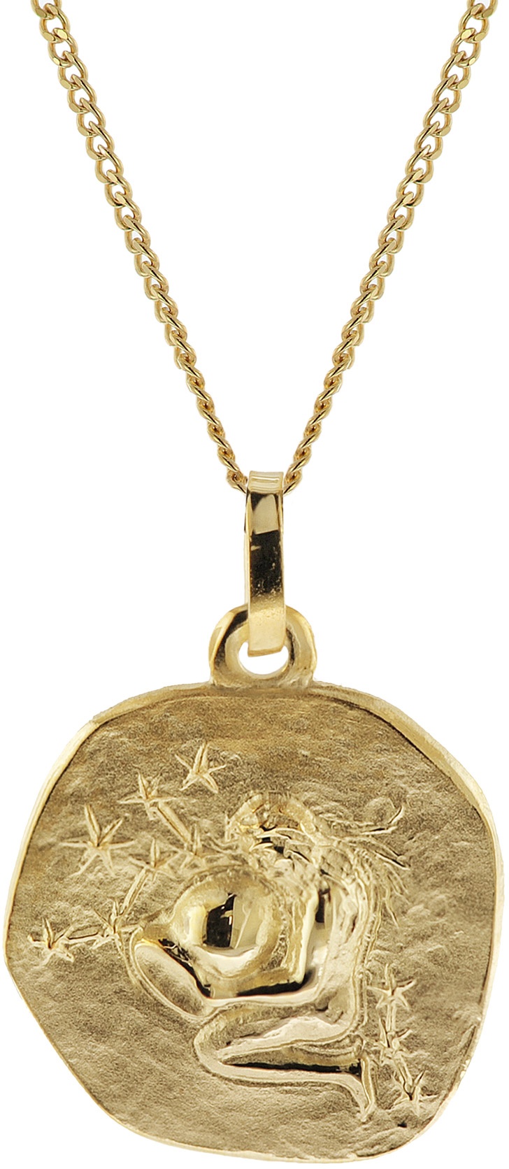 trendor 41920-02 Halskette mit Sternzeichen Wassermann Gold 333/8K Ø 16 mm, 45 cm
