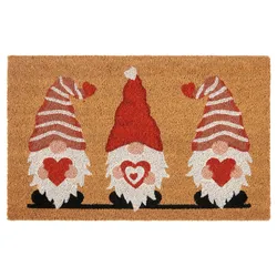 Fußmatte HANSE HOME "Kokos Gnome Heart, Türmatte", braun (kokos), B:40cm H:15mm L:70cm, Kokos, Teppiche, Schmutzfangmatte, Rutschfest, Outdoor, Weihnachten, Kokosmatte, Zwerg