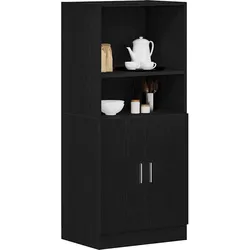 Küchenschrank Schwarz 57x41,5x131,5 cm Holzwerkstoff