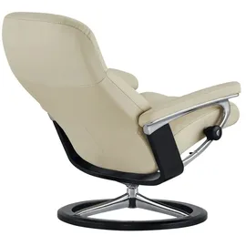 Stressless Relaxsessel mit Hocker Leder 76 x 100 x 71 cm creme