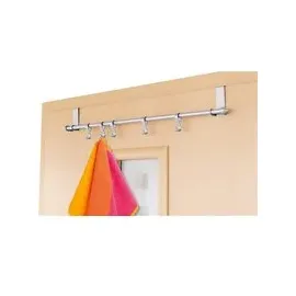 Testrut Garderobenhaken Türgarderobe 5 Haken Silber