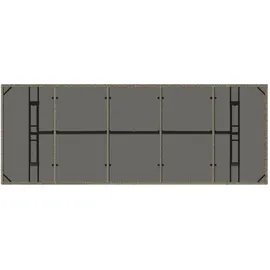 vidaXL Gartentisch mit Glasplatte 240 x 90 x 75 cm Grau