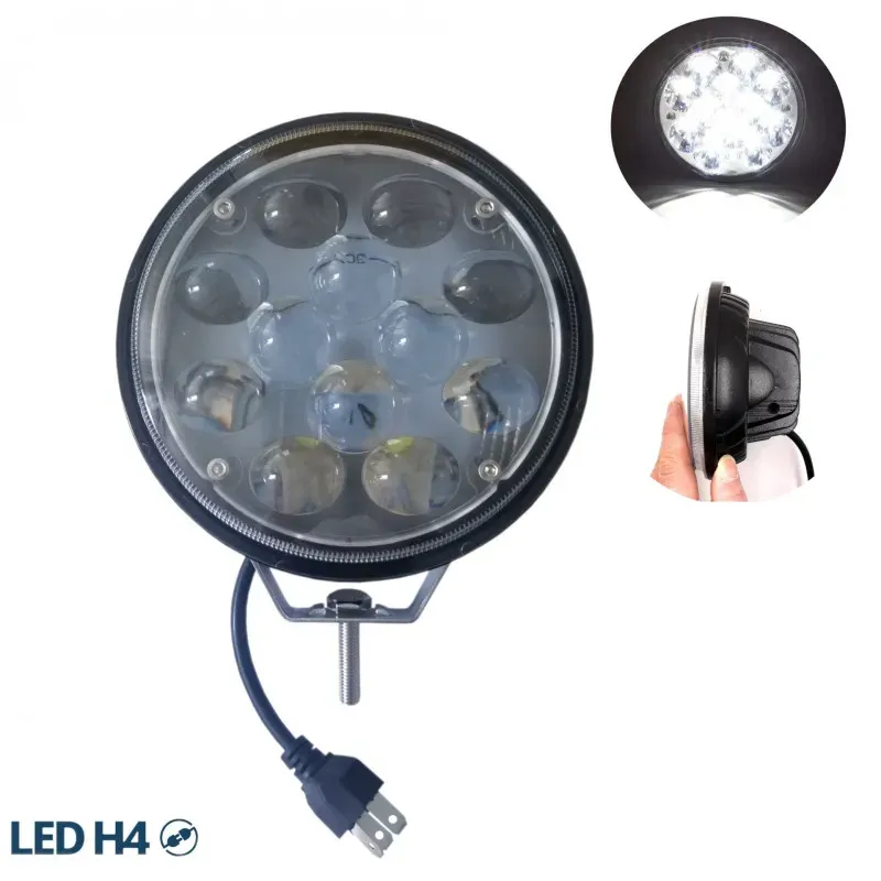 14,5 cm LED 5D 36W Universeller Projektor-Scheinwerfer/Lampe (Halogen) mit Abblend-/Fernlicht für Motorrad, Auto, Offroad – gebr