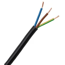 Kopp 152305846 Schlauchleitung H03 VV-F, 3 x 0.75 mm2, 5 m, schwarz