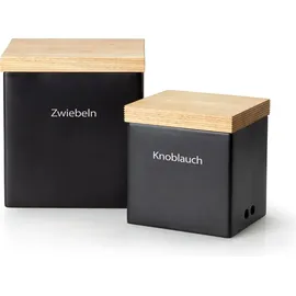 Continenta Vorratsdose rechteckig schwarz 18 x 15,5 x 20,5 cm 0,8 l