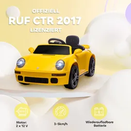 aiyaplay Kinder Elektroauto 12V mit Fernbedienung gelb