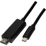 Logilink USB-C auf HDMI Adapterkabel 1,8 m Schwarz
