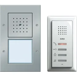 Gira Türsprech-Set Bus 1xTeiln Alu reinweiß Türko 049543 1LS
