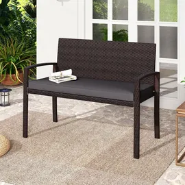 Costway Gartenbank 110 x 56 x 84 cm Braun/Grau