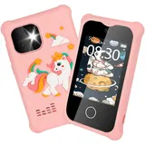 aquota Kinder Handy für Mädchen Jungen - 2.8in Touchscreen mit Dual Kamera Kinderhandy Spielzeug MP3 Player Touchscreen Lerntelefon Spielzeug für Alter 3-8 Kinder mit 32G SD Karte Pink