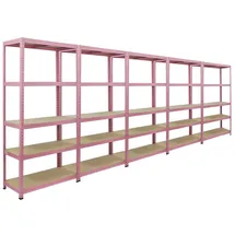 berlinlodge Bücherregal 180 x 90 x 40 cm Pink