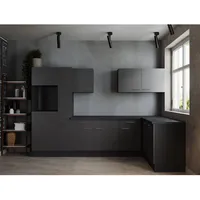 Respekta Winkelküche Oliver L-Form 310 cm grau