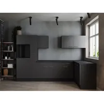 Respekta Winkelküche Oliver L-Form 310 cm grau