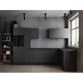 Respekta Winkelküche Oliver L-Form 310 cm grau