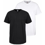 FRUIT OF THE LOOM T-Shirt, (Packung, 2 tlg.), mit V-Ausschnitt, Gr. XL (56/58), schwarz, weiß, , 565028-XL