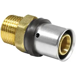 Pressfitting Übergang mit AG - DVGW zertifiziert / Kontur TH (Ausführung: 40 - 1''AG)