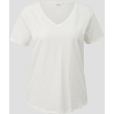 s.Oliver T-Shirt mit V-Ausschnitt, Damen, creme, 36