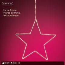 Lumineo LED Stern-Beleuchtung 130 Lichter - warmweiß - Schwarz