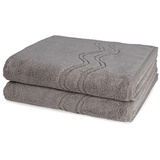 ROSS Cashmere feeling Duschtuch-Set (2er-Set) Handtücher 2 ct Grau