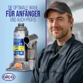 Alca Wagenheber Stahl 2t Hubhöhe 158–308 mm grau
