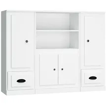 vidaXL Highboards 3 Stk. Weiß Holzwerkstoff Modell 2
