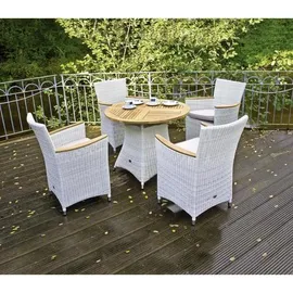 Zebra Technologies Loomus Gartentisch Ø 100 x 75 cm silkwhite/natur