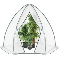 Woltu Foliengewächshaus, BxTxH: 240 x 240 x 240,00 cm, PE halbtransparente Tomatenhaus, Winterschutz weiß 240 cm x 200 cm x 240 cm