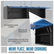 Güde Werkzeugschrank Stahl 171 x 46 x 31 cm schwarz/blau abschließbar