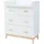 [en.casa] Wickelkommode Sarievn mit Wickelauflage 100x80x53 cm Weiß