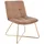Svita Loungesessel Cocktailsessel Clubsessel Polsterstuhl ohne Armlehnen Goldene Beine Samt-Polster Beige,