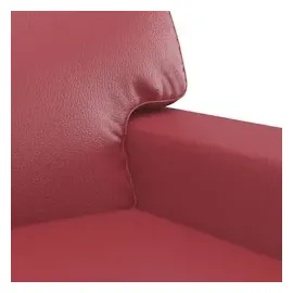 vidaXL 2-Sitzer-Sofa Weinrot 120 cm Kunstleder