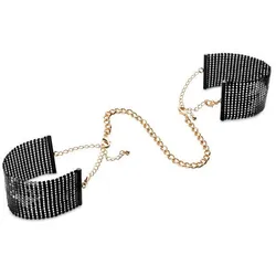 Elegante bdsm-handfesseln aus schwarzem metall