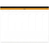 Rhodia Schreibunterlage mit Wochenkalender, Leinenrücken, 60 Blatt mikroperforiert, DIN A3 42x30,9 cm, 80g, 1 Stück